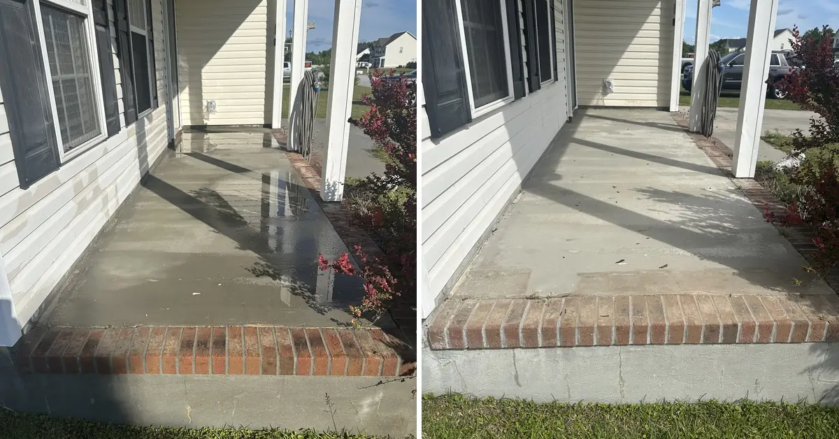 Beach home deck wash in Topsail Beach, NC